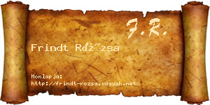 Frindt Rózsa névjegykártya